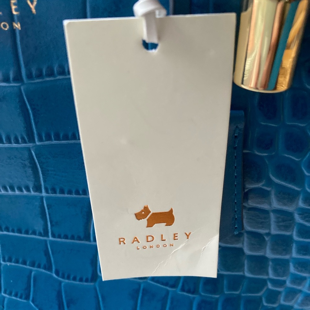 RADLEY LONDON Teal Croc-Embossed Satchel - Picture 15 of 15
